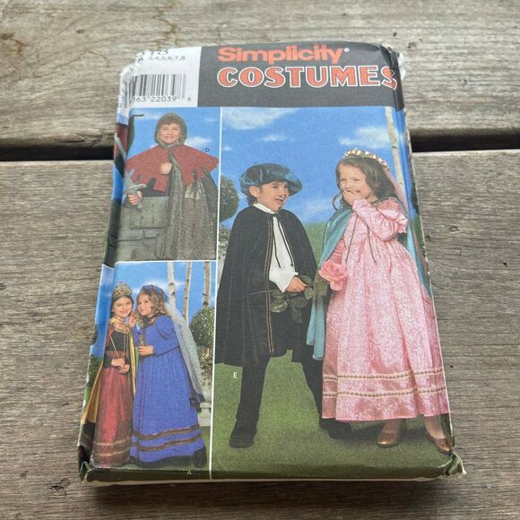 New Simplicity Costumes Pattern Renaissance Fair Knight Princess Children 8318 - Picture 1 of 4